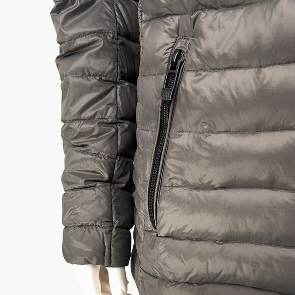 CALVIN KLEIN Detachable Hood Packable Down Puffer Jacket (Gray | Medium) - Picture 9 of 12